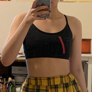 Reebok black and red sports bra